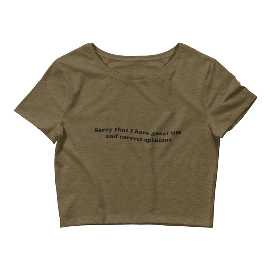 Great Tits & Correct Opinions Crop Tee